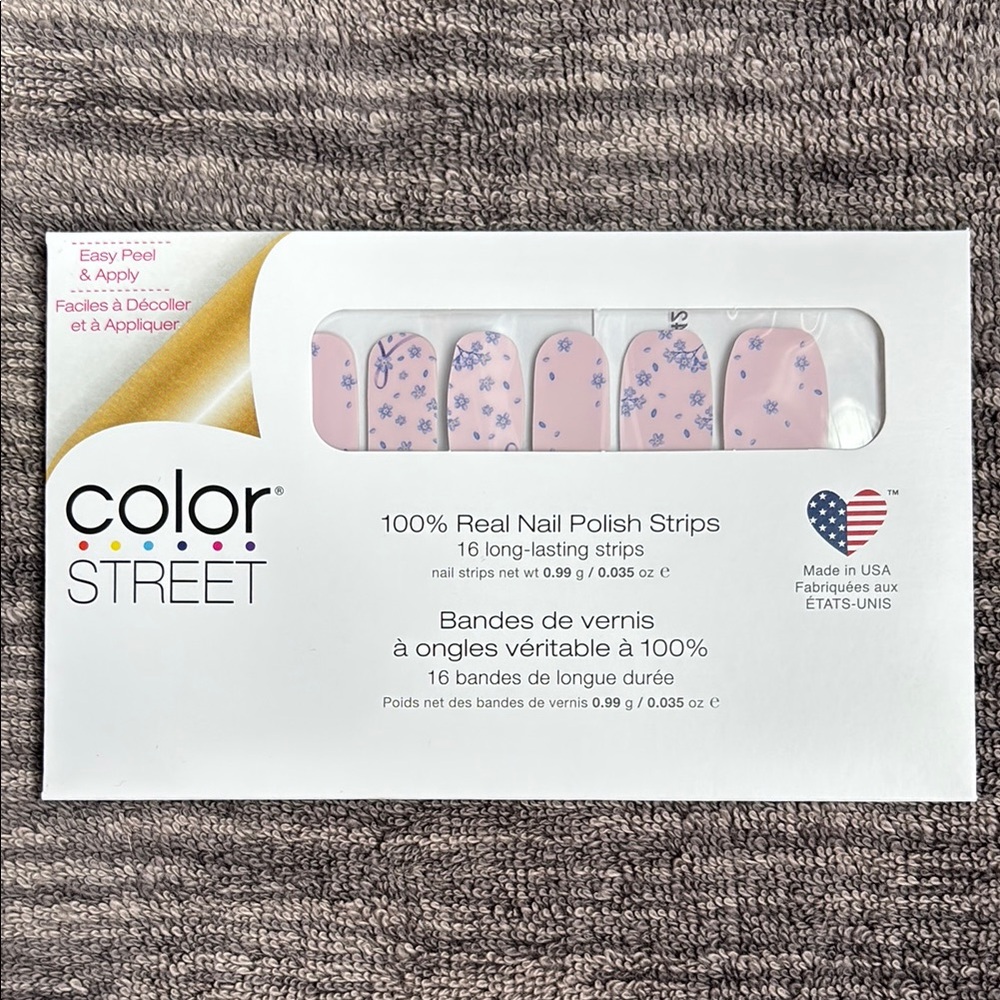 Color Street Pink Floral Nail Polish Strips